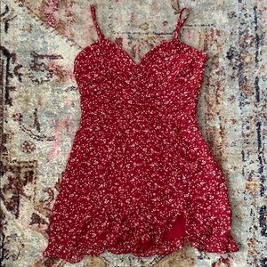 Red floral Romper Large